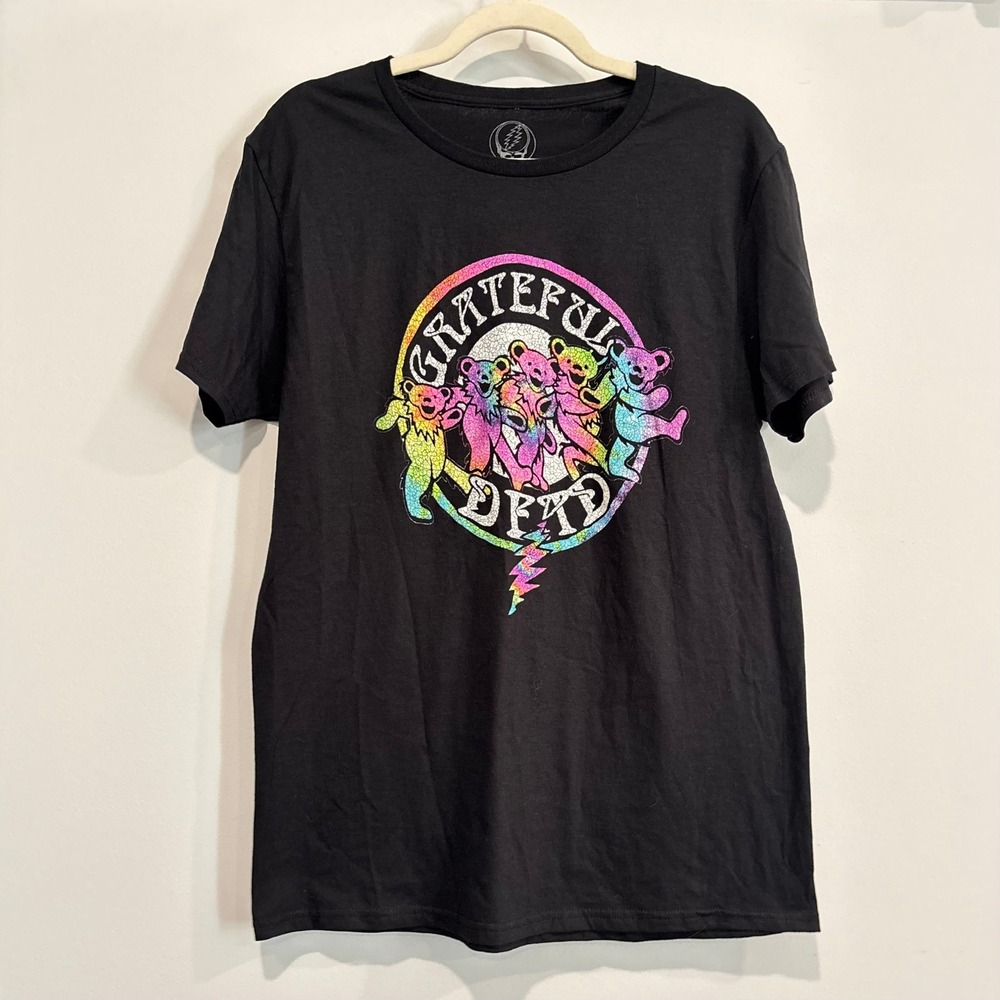 Grateful Dead Mens Shirt Medium Rainbow Dancing Bears Hippie Retro Band 20644